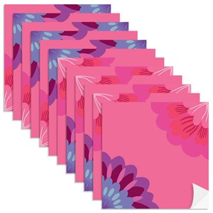 Adesivo para Azulejo Floresta Colorida Rosa Escuro