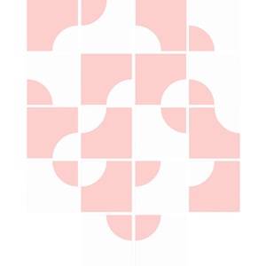 Adesivo para Azulejo Geométrico Criativo Rosa