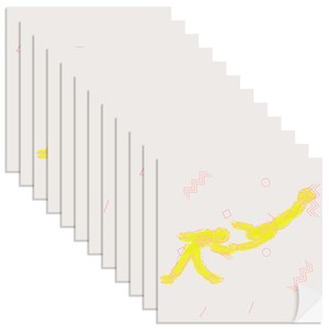 Adesivo para Azulejo Nadadores Amarelo e Azul