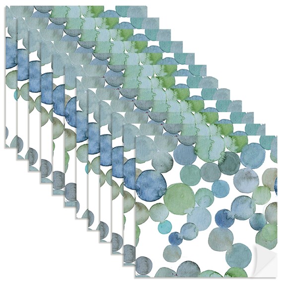 Adesivo para Azulejo No meio da Mata Azul e Verde