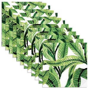 Adesivo para Azulejo Paisagem Tropical Branco e Verde