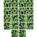 Adesivo para Azulejo Paisagem Tropical Preto e Verde