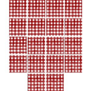 Adesivo para Azulejo Piquenique Vermelho e Branco