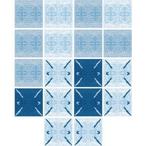 Adesivo para Azulejo Rustic Setas Azul I