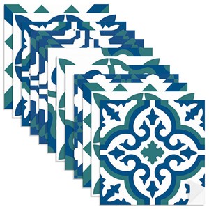 Adesivo para Azulejo Tradicional Azul Marinho e Branco