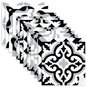 Adesivo para Azulejo Tradicional Preto e Branco