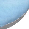 Almofada de Chão Redonda Degradê Trinchado Azul e Branco