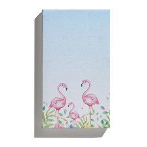 Canvas Flamingos Azul