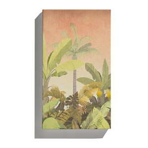 Canvas Floresta Tropical Laranja e Bege