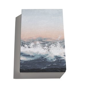 Canvas Mar Realista Azul e Rosa
