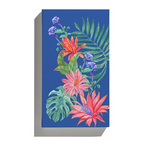Canvas Tropicana Floral Azul e Rosa