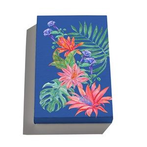 Canvas Tropicana Floral Azul e Rosa