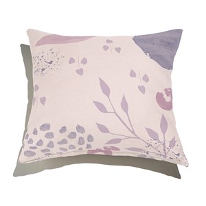 Capa de Almofada Flores Coloridas Rosa e Violeta