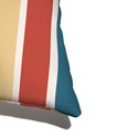 Capa de Almofada Listrado Boas Energias Azul Marinho e Vermelho