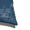 Capa de Almofada Marcos e Monumentos Azul Marinho