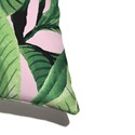 Capa de Almofada Paisagem tropical Verde e Rosa