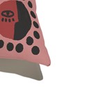 Capa de Almofada Rostinhos Pattern Rosa e Vermelho