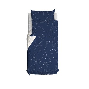 Capa de Edredom Constelações Azul Marinho e Branco