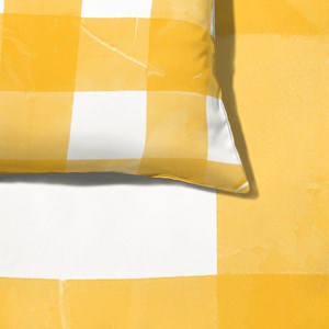Capa de Edredom Piquenique Amarelo e Branco 01