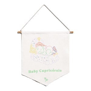Flâmula Baby Capricórnio Verde 01 e Lilás