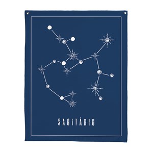 Flâmula Constelações Sagitário Azul Marinho e