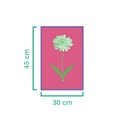 Flâmula Ripa Floral Psicodélico Rosa e Verde I