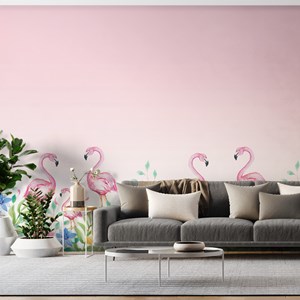 Painel Flamingos Rosa