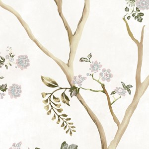 Painel Floral Japonaisserie Cinza I