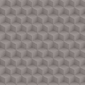 Papel de Parede Cubos Escher Marrom