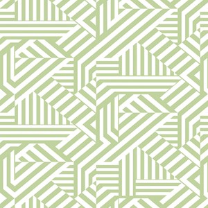 Papel de Parede Geométrico Linhas Grossas Branco e Verde
