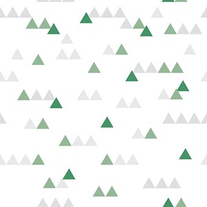 Papel de Parede Montanhas Gráficas Verde e Cinza