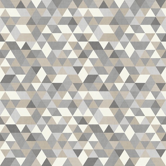 Papel de Parede Mosaico Triângulos Cinza e Azul