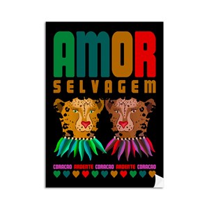 Poster Amor Selvagem Preto e Marrom