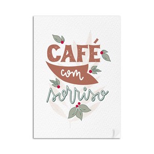 Poster Coffee Lovers Cinza e Marrom