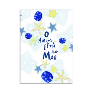 Poster Estrelas do Mar Azul e Verde