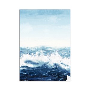 Poster Mar Realista Azul e Azul Marinho