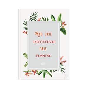 Poster Paisagem tropical Cinza