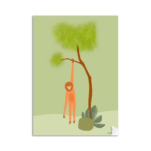 Poster Selva de Mogli Verde e Laranja