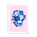 Poster Tela Azul Rosa e Azul I