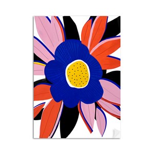 Poster Uba! Flor Azul e Rosa