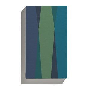 Quadro em Canvas Geometrico Triângulos Azul Marinho e Verde