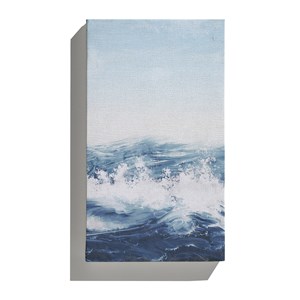 Quadro em Canvas Mar Realista Azul e Azul Marinho