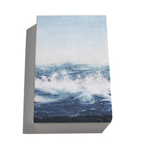 Quadro em Canvas Mar Realista Azul e Azul Marinho