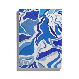 Quadro em Canvas Tela Azul Azul e Branco