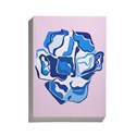 Quadro em Canvas Tela Azul Azul e Rosa