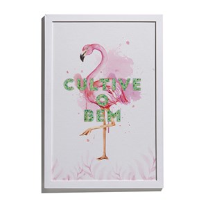 Quadro Flamingos III Rosa