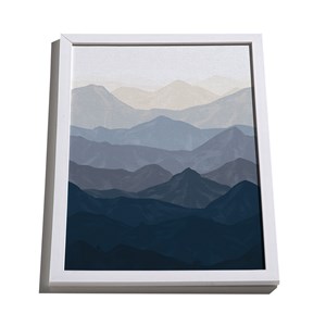 Quadro Montanhas Degradê Azul Marinho e Azul