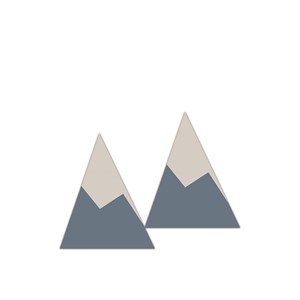 Sticker Montanhas Gráficas Azul e Cinza III