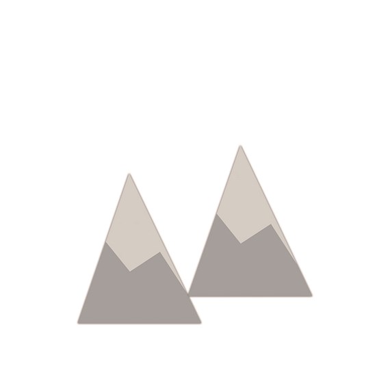 Sticker Montanhas Gráficas Cinza I