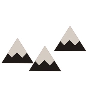 Sticker Montanhas Gráficas Preto e Cinza